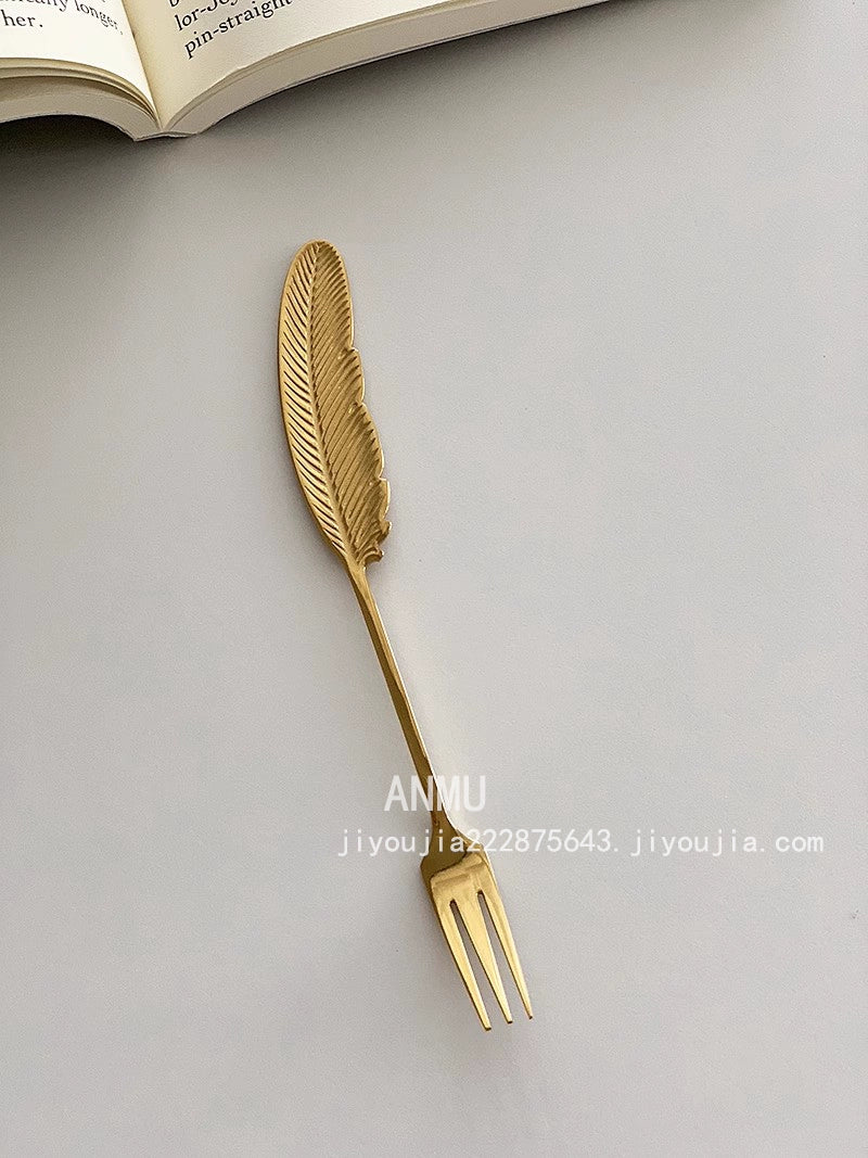 YASUKI Eleanor Elegant Stainless Steel Mixing Stick & Dessert Fork from YASUKI
