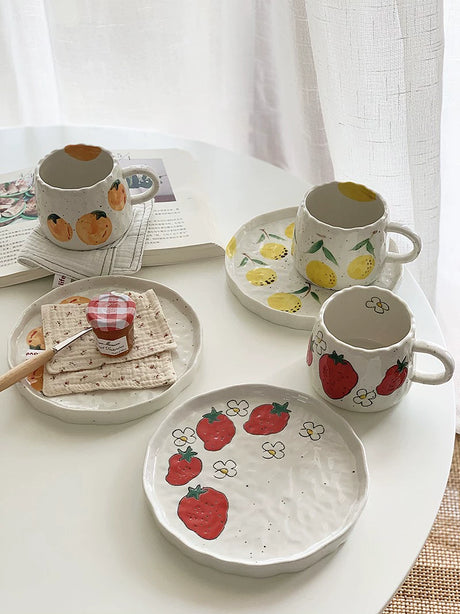 YASUKI Takashi Elegant Underglaze Ceramic Mug Set from YASUKI