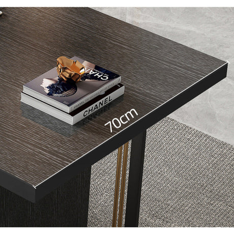 QUANMU Serena Sleek Black Luxury Writing Desk from QUANMU