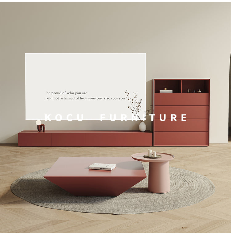 KOCU HOME Santiago Elegant Custom Solid Wood TV Cabinet from KOCU HOME