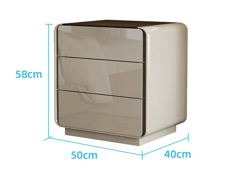 APARTMENT NO.7 Thaddeus Sleek Minimalist Three-Drawer Bedside Table from APARTMENT NO.7