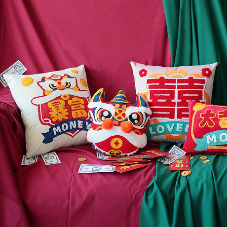 YOULI Seraphina Festive 3D Lion Pillow from YOULI