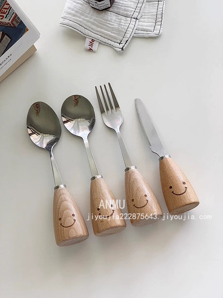 YASUKI Seraphina Charming Natural Wood Cutlery Set from YASUKI