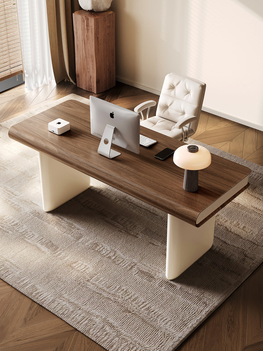 QUANMU Lorenzo Elegant Walnut Workstation from QUANMU