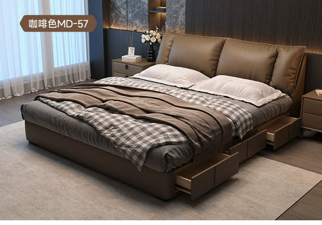 FASATI Alexander Luxe Minimalist Leather Bed from FASATI