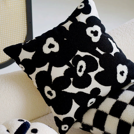 YOULI Benjamin Elegant Minimalist Black and White Sofa Pillow from YOULI