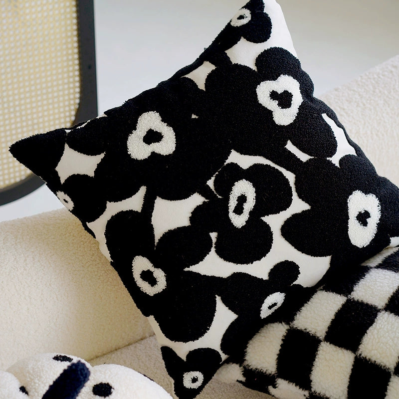 YOULI Benjamin Elegant Minimalist Black and White Sofa Pillow from YOULI