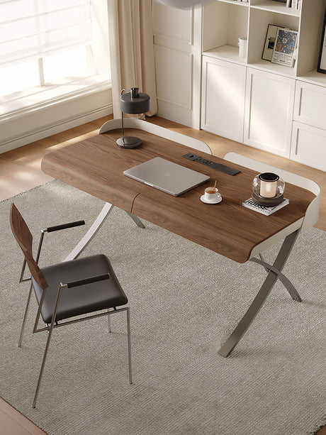 QUANMU Iskander Elegant Minimalist Walnut Desk from QUANMU