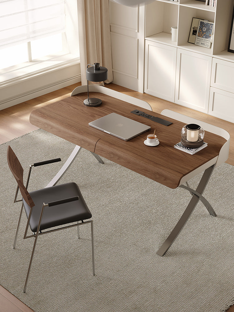 QUANMU Iskander Elegant Minimalist Walnut Desk from QUANMU