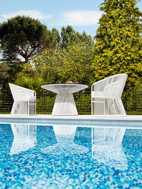 DIME GARDEN Santiago Elegant Rattan Chair Set Outdoor Table from DIME GARDEN