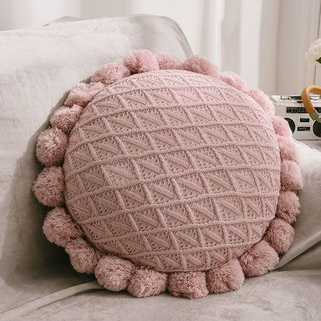 YOULI Finnian Handmade Knitted Round Pillow from YOULI