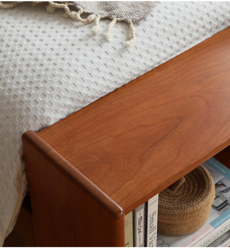 HANKE Isolde Modern Simple Cherry Wood Double Bed with Multifunctional Storage from HANKE