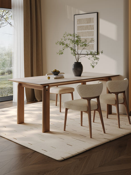 QUANMU Isadora Modern Solid Wood Dining Table from QUANMU