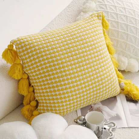 YOULI Santiago Mint Knitted Cozy Pillowcase from YOULI