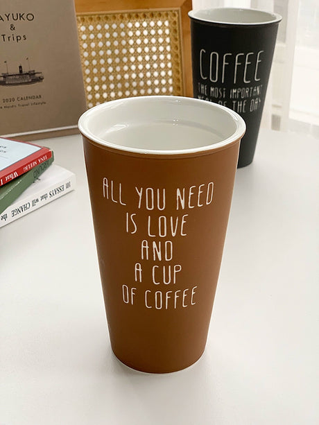 YASUKI Akira Elegant Matte Ceramic Coffee Grip Cup from YASUKI