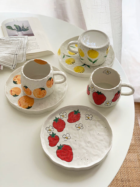 YASUKI Takashi Elegant Underglaze Ceramic Mug Set from YASUKI