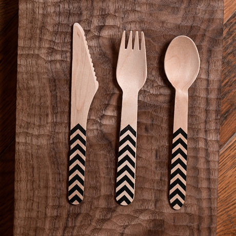 MOMO'S TALK Juniper Eco-Friendly Wooden Cutlery Set from MOMO'S TALK