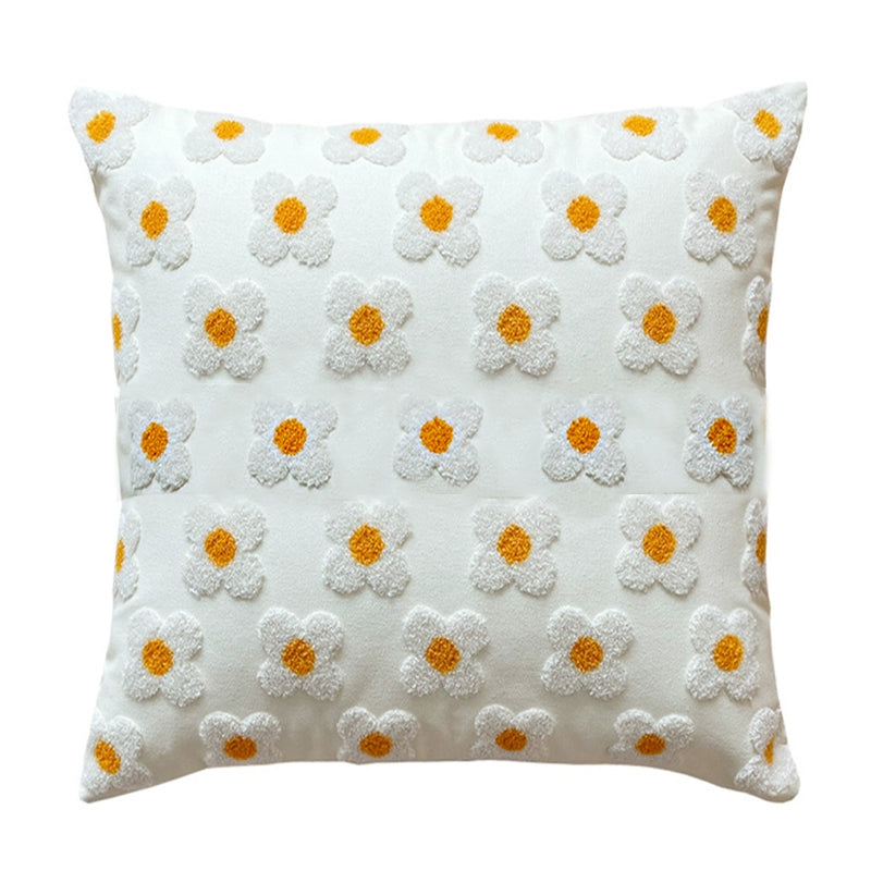 YOULI Cedric Plush Velvet Daisy Accent Pillow from YOULI