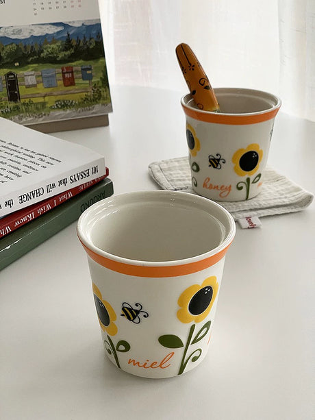 YASUKI Amelie Charming Floral Ceramic Water Cup from YASUKI