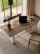 QUANMU Santiago Luxe Walnut Minimalist Computer Desk from QUANMU