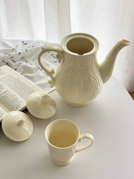 YASUKI Jasper Elegant Relief Design Teapot from YASUKI