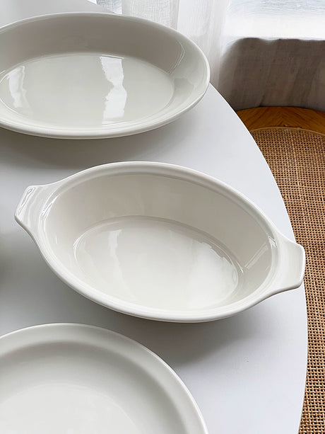 YASUKI Chenhao Minimalist INS Texture White Ceramic Bowl from YASUKI