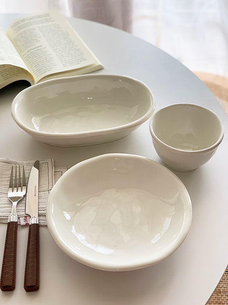YASUKI Alaric Minimalist Pure White Soup Bowl from YASUKI