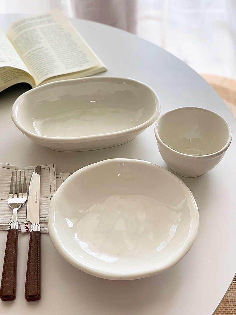 YASUKI Alaric Minimalist Pure White Soup Bowl from YASUKI