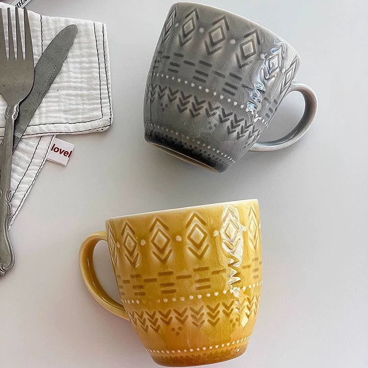 YASUKI Ignacio Elegant Art Relief Mug from YASUKI