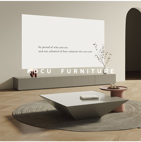 KOCU HOME Santiago Elegant Custom Solid Wood TV Cabinet from KOCU HOME