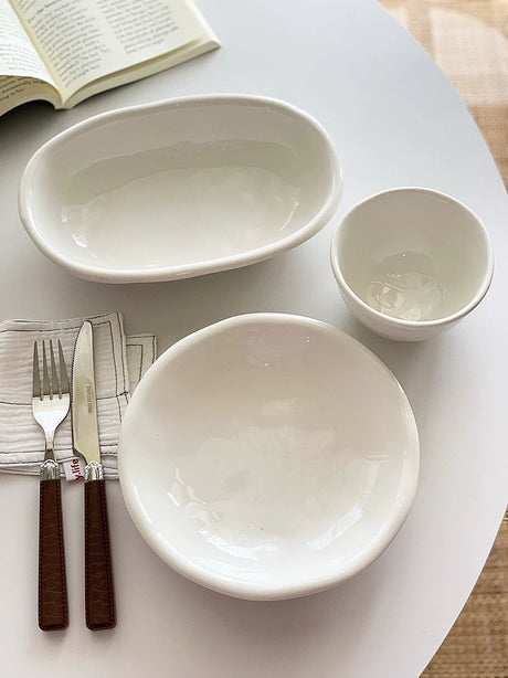 YASUKI Alaric Minimalist Pure White Soup Bowl from YASUKI