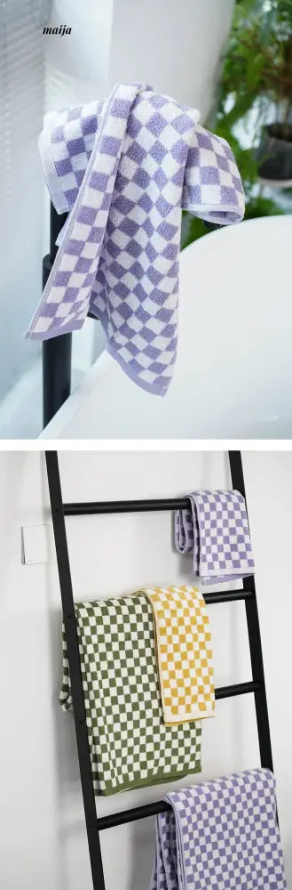 Checkerboard Cotton Towel from momo's talk