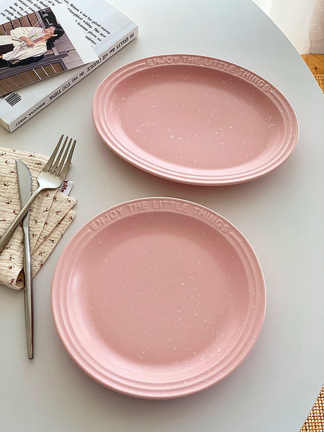 YASUKI Amara Elegant Pink Inkjet Ceramic Plate from YASUKI