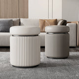 APARTMENT NO.7 Evelyn Chic Leather Round Stool from APARTMENT NO.7