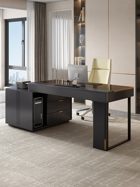 QUANMU Rhiannon Luxurious High-Level Sensory Corner Desk from QUANMU