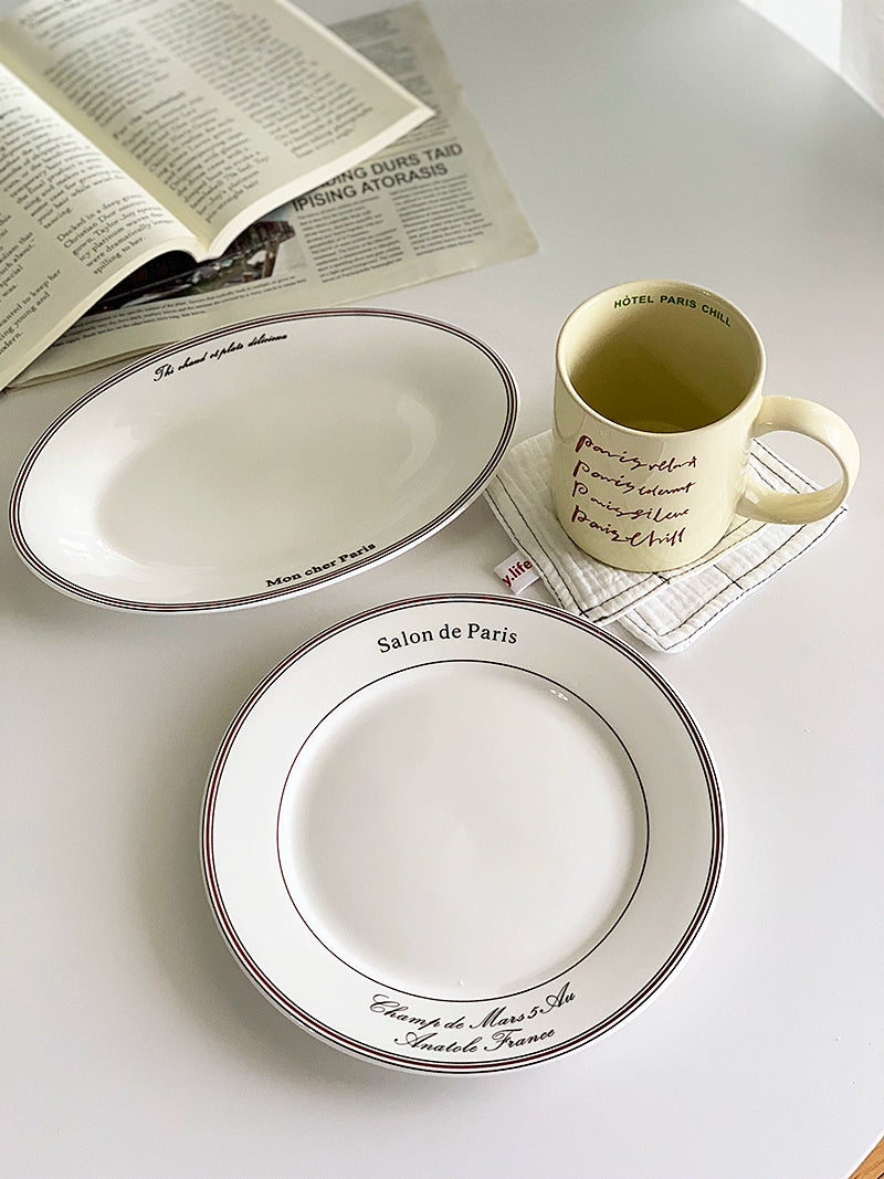 YASUKI JINWEI Elegant Ceramics Breakfast Tableware from YASUKI