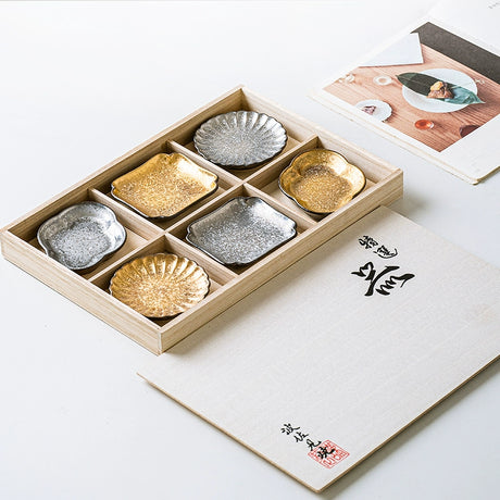 OKADA YAKI Hand-Painted Gold & Silver Set from OKADA YAKI