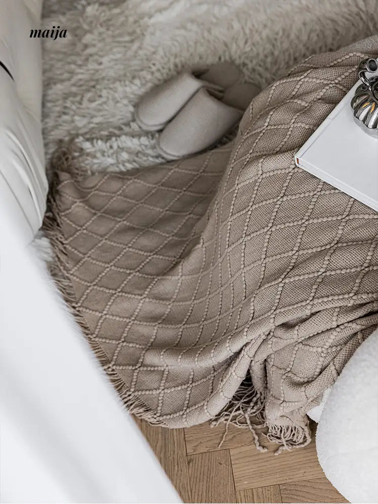 Rhombus Tassel Throws from hellolife