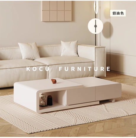 KOCU HOME Catania Rustic Retractable Solid Wood Table from KOCU HOME