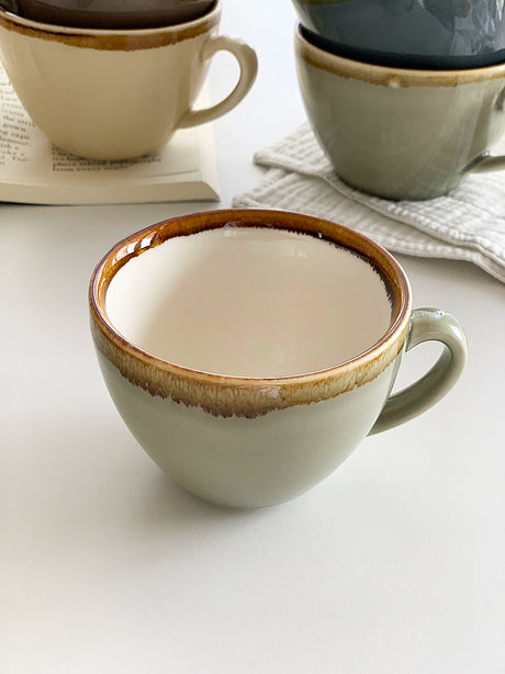 YASUKI Evangeline Vintage French-Inspired Ceramic Tea Cup from YASUKI
