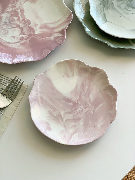 YASUKI Oliver Modern Marble Design Ceramic Date Bowl from YASUKI