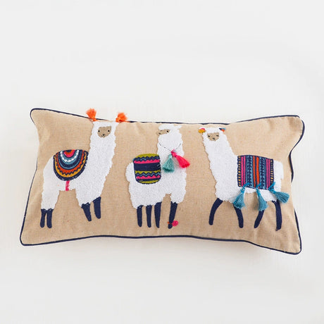 YOULI Arjun Embroidered Boho Ethnic Sofa Pillow from YOULI