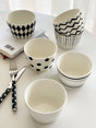 YASUKI Amara Elegant Black-White Ceramic Salad Bowl from YASUKI