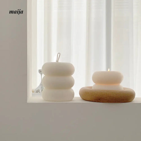 Stacked Ring Candles from maija