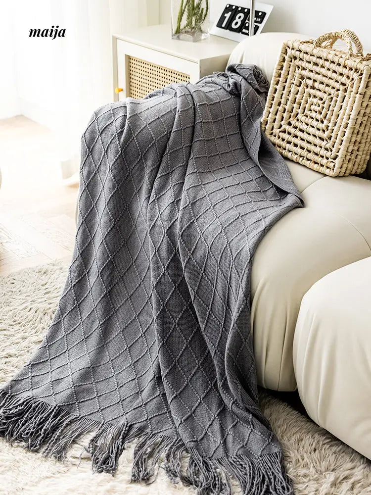 Rhombus Tassel Throws from hellolife