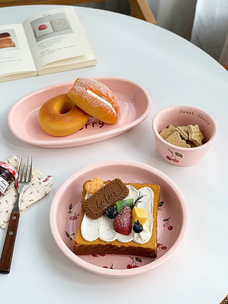 YASUKI Haruto Adorable Pink Bunny Ceramic Bowl from YASUKI