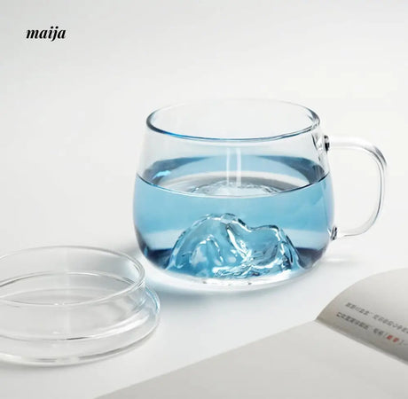 Mount Fuji Blue Gradient Glass from maija