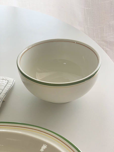 YASUKI Minja Retro Striped Ceramic Soup Bowl from YASUKI