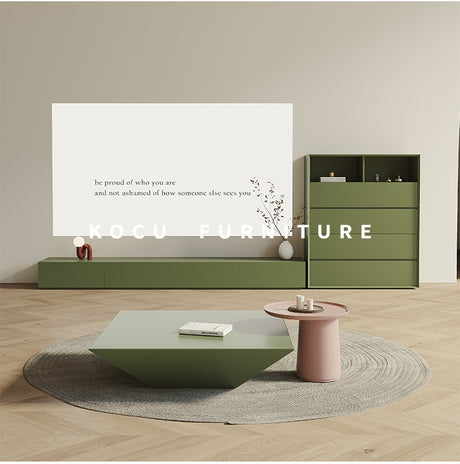 KOCU HOME Santiago Elegant Custom Solid Wood TV Cabinet from KOCU HOME