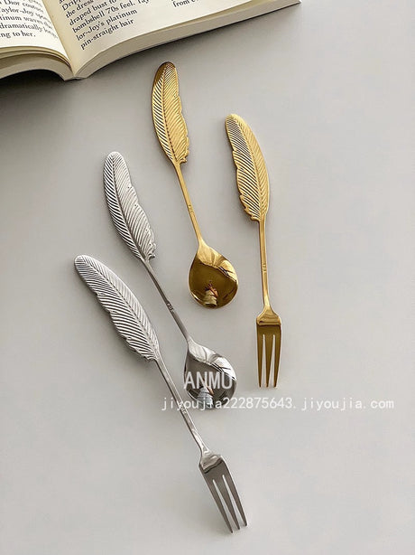 YASUKI Eleanor Elegant Stainless Steel Mixing Stick & Dessert Fork from YASUKI